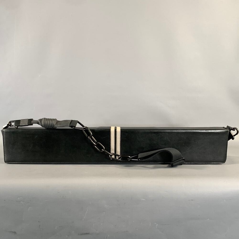RICK OWENS Black Grey Leather Clutch Bags